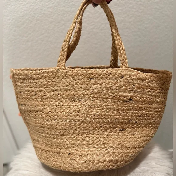 ⚜️💛⚜️Shiraleah Aubrey small pompom Jute Bag Bohemian - Picture 11 of 17
